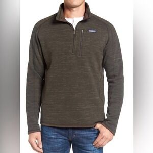 Patagonia Men's Better Sweater 1/4-Zip Fleece in Dark Walnut Brown Size Small